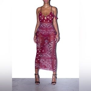 The K Label, Sheer Bandana Dress, S